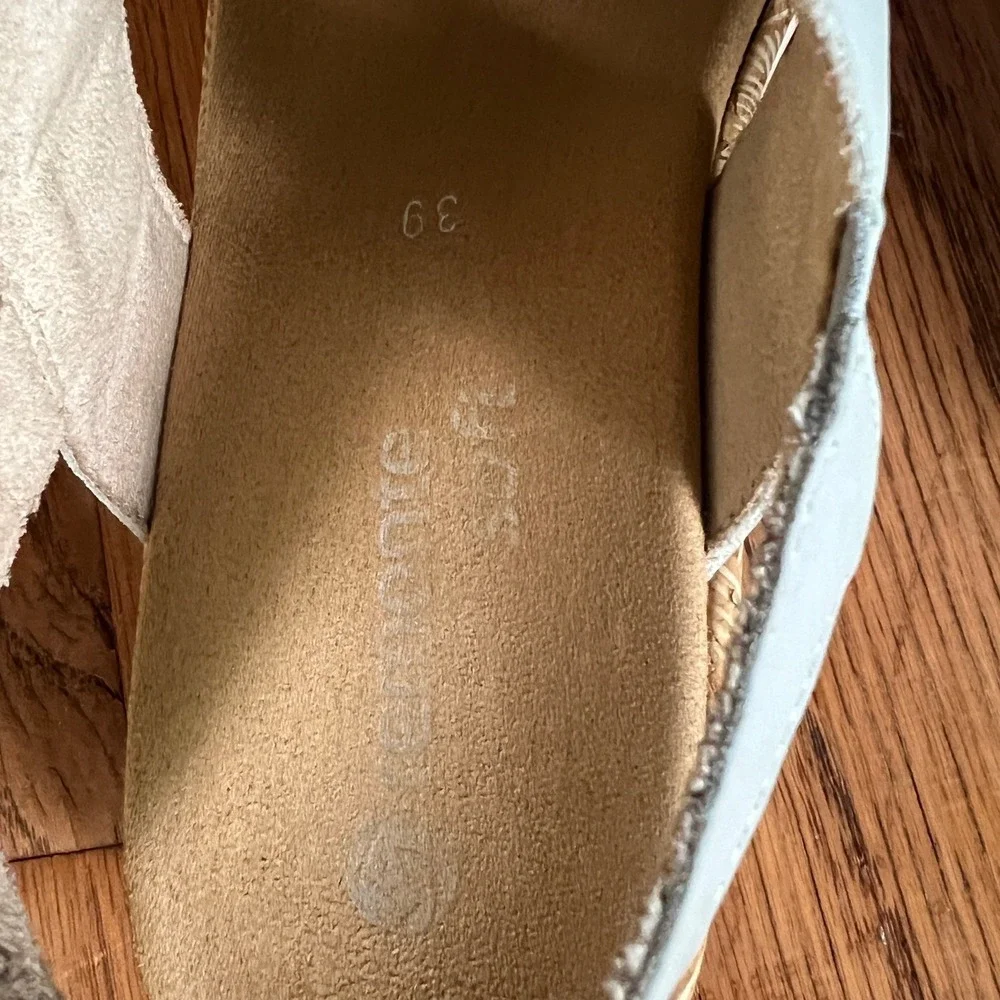 Remonte Jocelyn 53 Soft Sandals Two Tone Coastal 39 Blue Cream Leather Wedge